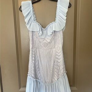 Ruffled Light Blue Dress
